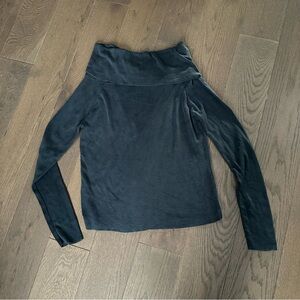 MM Lafleur Asymmetrical Grayish Blue Long Sleeve Shirt Size Small